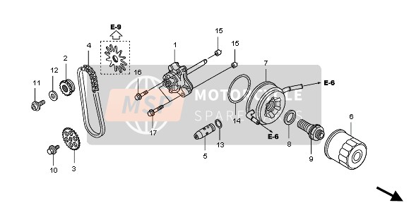 Honda FJS600A 2006 OIL PUMP for a 2006 Honda FJS600A